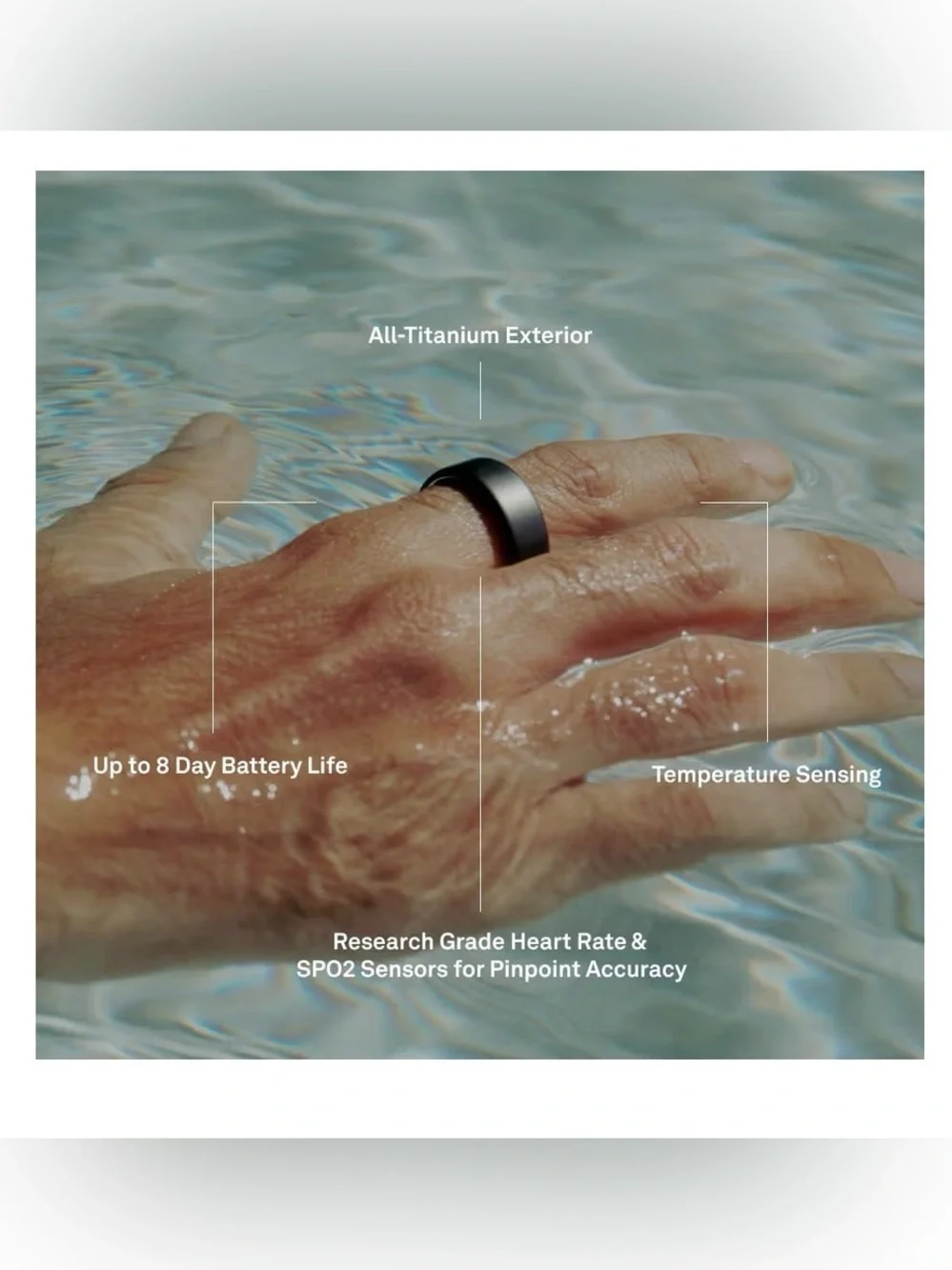 Oura Ring 4 - Brushed Silver - Size 7